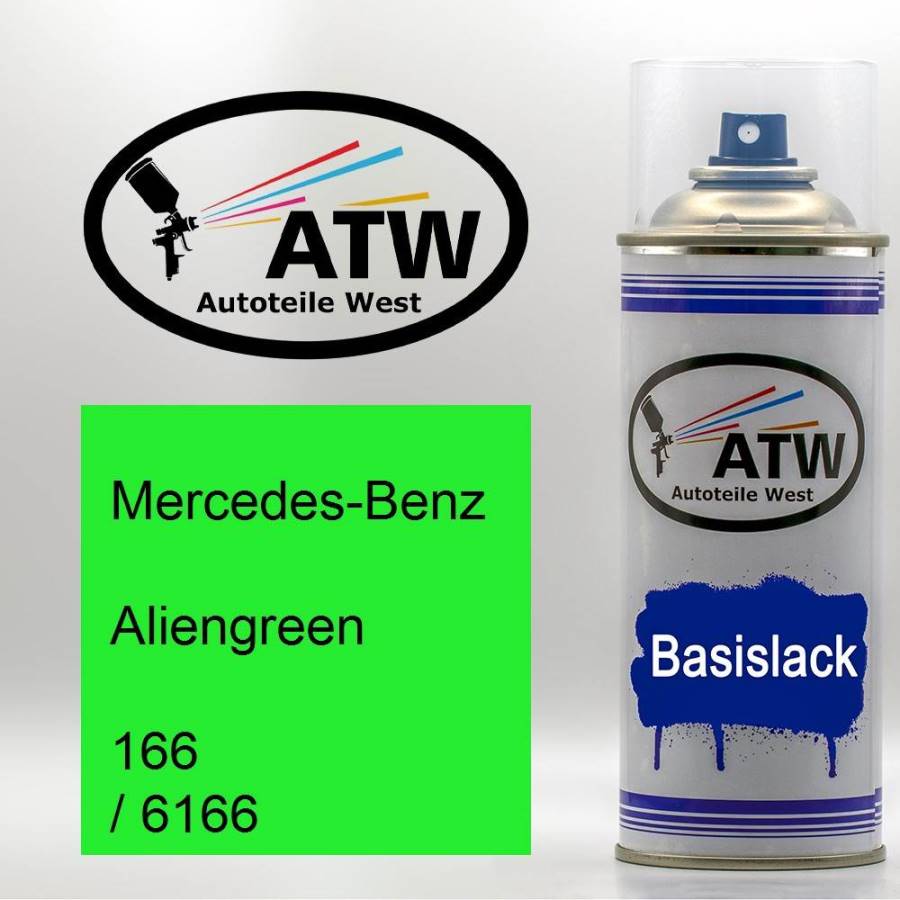 Mercedes-Benz, Aliengreen, 166 / 6166: 400ml Sprühdose, von ATW Autoteile West.